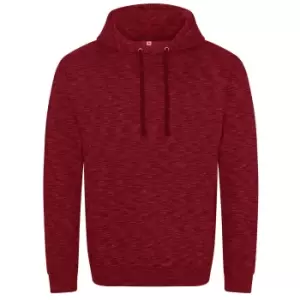 Image of AWDis Mens Cosmic Blend Hoodie (Extra Small) (Red/Black)