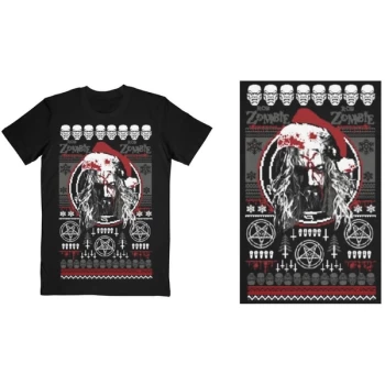 Image of Rob Zombie - Bloody Santa Unisex Large T-Shirt - Black