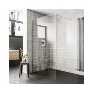 image of Duchy Spring Wetroom Glass Panel 800mm Wide - 8mm Clear Glass