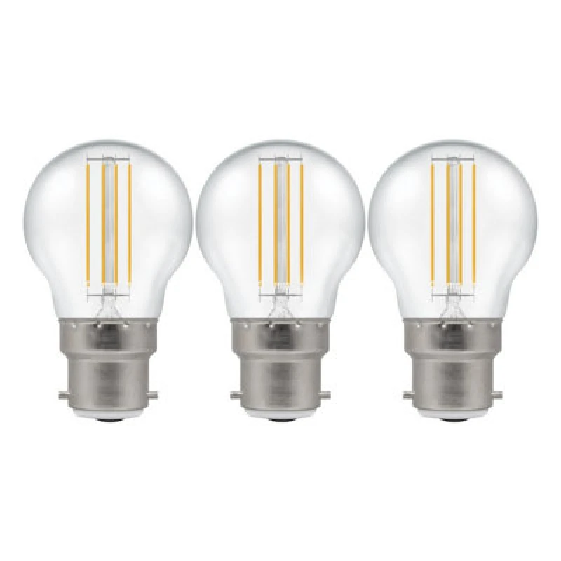 Image of Crompton Lamps LED Golfball 4.2W B22 Filament Warm White Clear (40W Eqv)