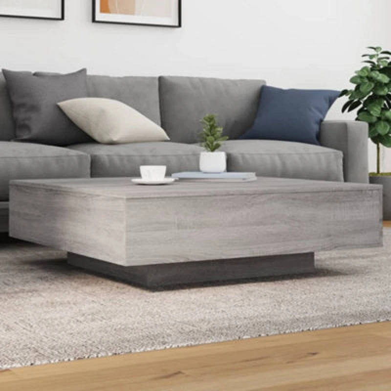 Image of Vidaxl Coffee Table Grey Sonoma 100X100X31cm Engineered Wood