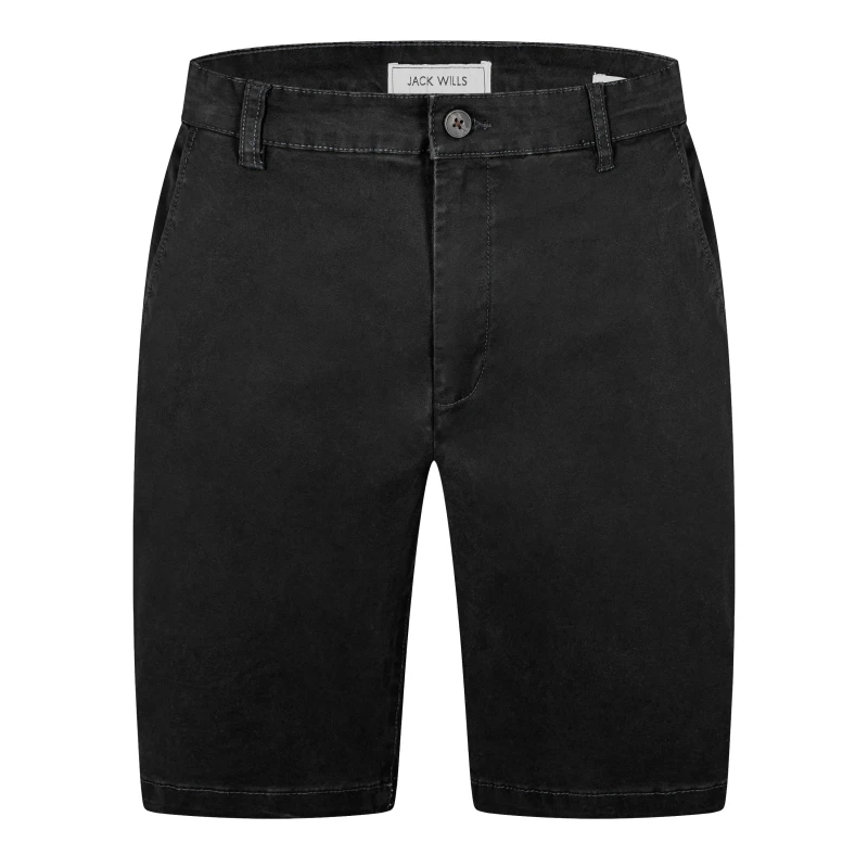 Image of Jack Wills Slim Chino Shorts Mens Black male 28R
