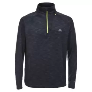 Image of Trespass Mens Collins Half Zip Fleece Top (3XL) (Black Marl)