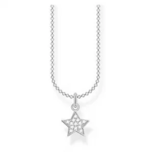 image of Thomas Sabo Star Pave Silver Pendant Necklace 45cm KE2052- Jewellery