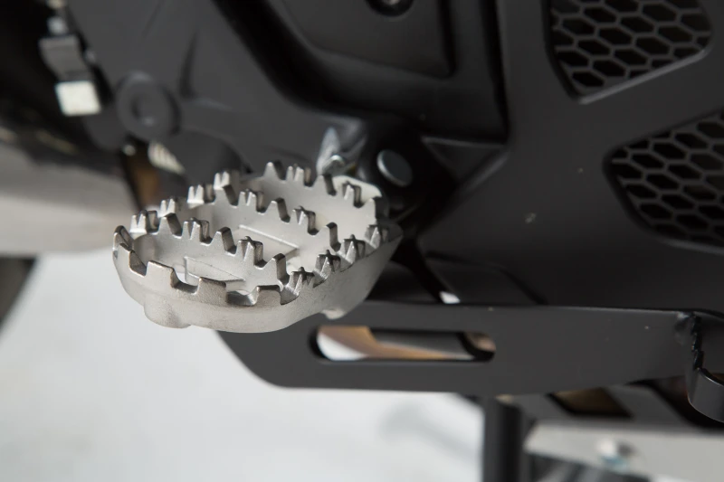 Image of SW-Motech ION footrest kit - Various models Honda, Suzuki, KTM, black-silver