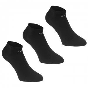 Image of Calvin Klein Logo 3 Pack Liner Socks - Black
