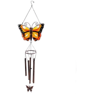 Image of Yellow Butterfly Windchime Pack Of 6