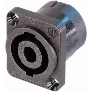 image of Audio jack Sleeve socket straight pins Number of pins 4 Black Neutrik NL4MP ST