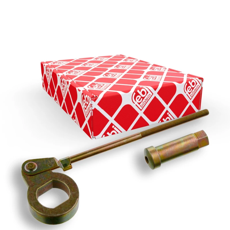 Image of FEBI BILSTEIN 12515 Tensioner Lever, v-ribbed belt with nut Tensioner Lever,v-ribbed belt (540)