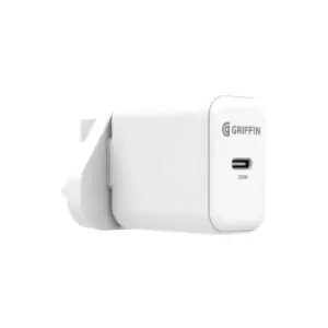 Image of Griffin PowerBlock USB-C PD 20W Wall Charger - White (EMEA)
