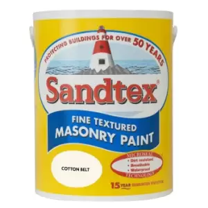 Image of Sandtex Textured Masonry Paint, 5L, Cotton Belt