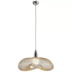 Schuller Forma Wire Frame Pendant Ceiling Light Chrome, Shiny Gold, E27