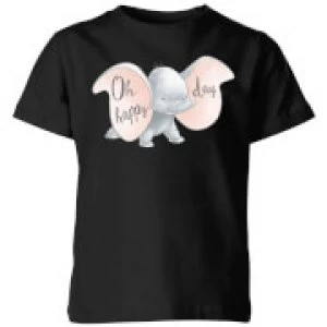 image of Dumbo Happy Day Kids T-Shirt - Black - 11-12 Years