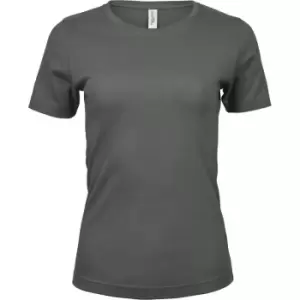 Image of Tee Jays Womens/Ladies Interlock Short Sleeve T-Shirt (3XL) (Powder Grey)
