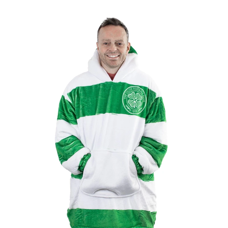 Image of Team Football Officially Licensed Sherpa Fleece Hoodie for Adults Celtic FC unisex One Size