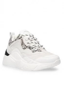 image of Steve Madden Antonia Trainer - White Snake Print