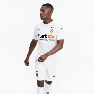 Image of PUMA Borussia Monchengladbach Home Replica Mens Jersey, White/Grey Violet, size 2X Large, Clothing