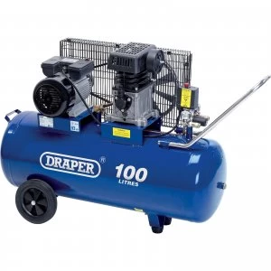 Image of Draper DA100/330 Belt Driven Air Compressor 100 Litre 240v
