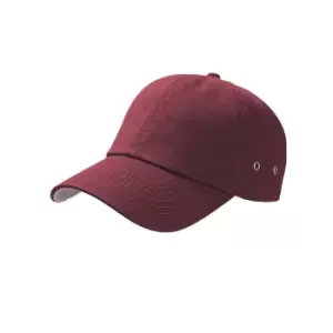 Image of Atlantis Action 6 Panel Chino Baseball Cap (One Size) (Burgundy)