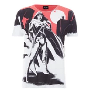 Image of DC Comics Mens Batman v Superman Wonder Woman Scene T-Shirt - White