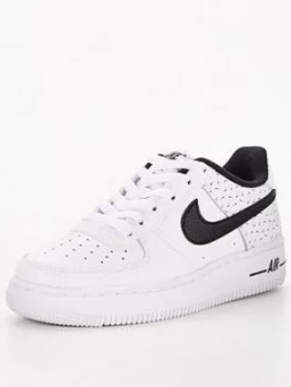 image of Nike Air Force 1 Swooshfetti Pack Junior Trainer - White/Black