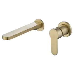 image of Wall Mounted Brass Basin Mixer Tap - Zorah