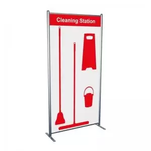 Image of Shadowboard in Multi Purpose Frame - Cleaning station Style C Red With