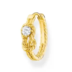 Image of THOMAS SABO Gold Plated Rope Knot Single Hoop Earring