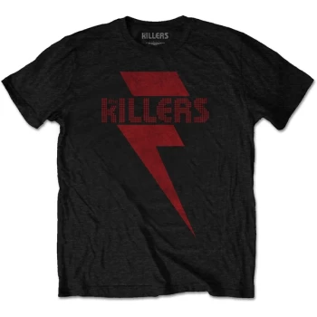 image of The Killers - Red Bolt Unisex Medium T-Shirt - Black