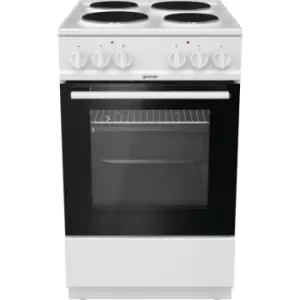 image of Gorenje E5111WG 50cm Electric Cooker with Ceramic Hob - White - A Rated