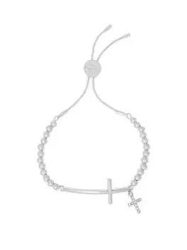 image of Bibi Bijoux Silver 'Rock Chic' Friendship Ball Bracelet, Silver, Women