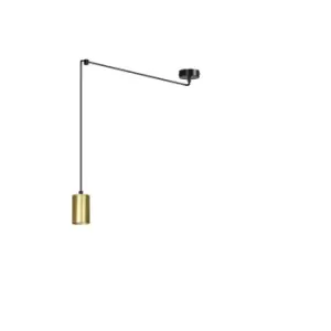 image of Traker Black/Gold Pendant Ceiling Light 1x GU10