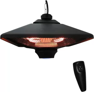 Image of Outsunny Electric Outdoor Heater Black 190 cm