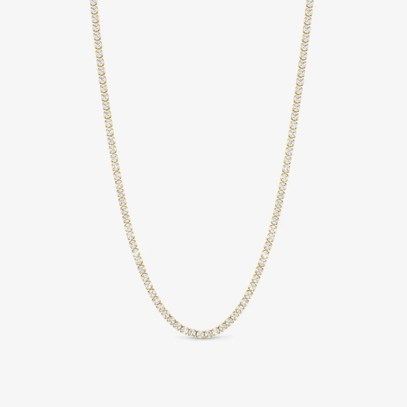 Image of Jon Richard Waterproof Sterling Silver Plated Tennis Necklace Silver female One Size
