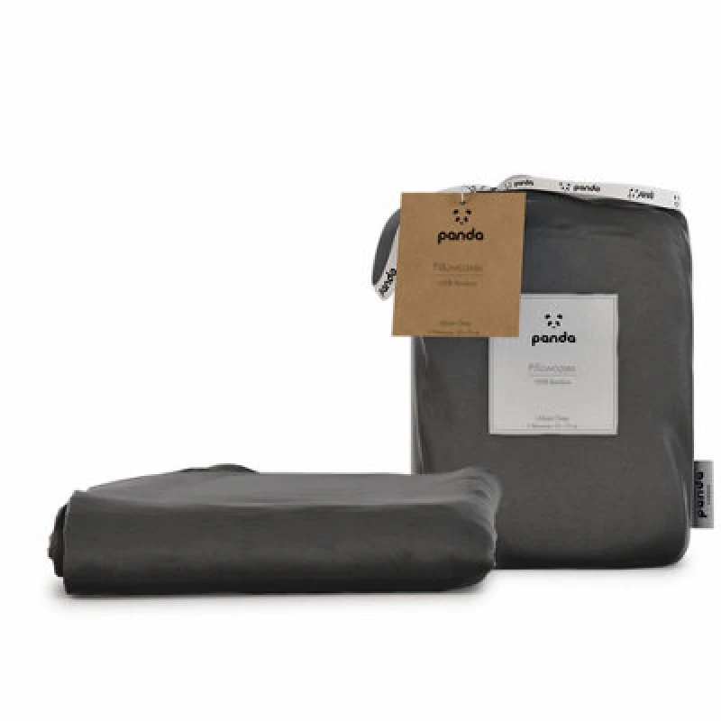 Image of Panda London 100% Bamboo Bedding Pillowcases Urban Grey