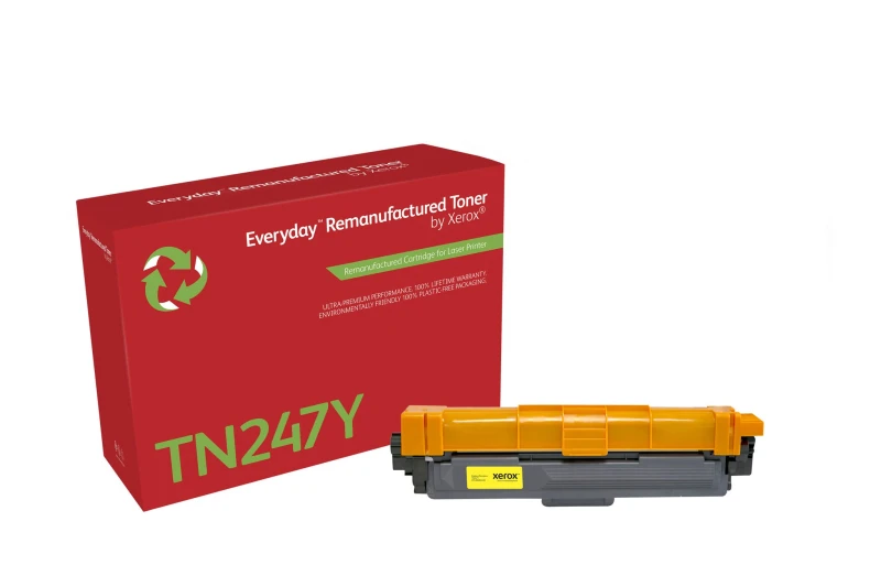 Image of Xerox Everyday Yellow Remanufactured Toner by Xerox compatible with Brother TN247Y, High capacity 006R04520