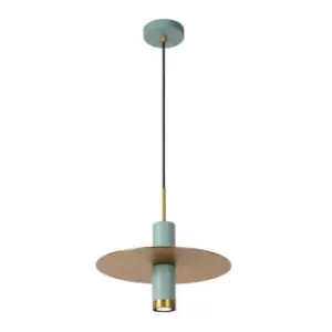 image of Selin Modern Pendant Light - Ø35cm - 1xGU10 - Turquoise