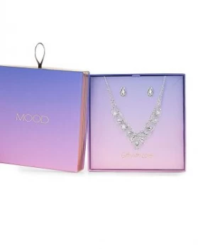 image of Mood Silver Crystal Statement Set