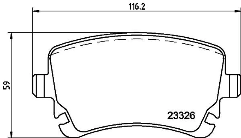 Image of HELLA Brake pad set HELLA 8DB 355 015-951