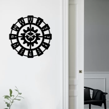 image of Metal Wall Clock 26 - Black Decorative Metal Wall Clock