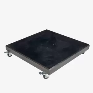 Image of Platinum Modena Wheeled 90kg Polished Parasol Base - Black