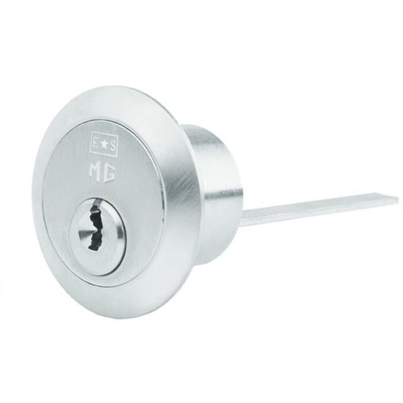 Image of Loops Standard Rim Cylinder Lock Keyed to Differ 15 Pin Satin Chrome Front Door Multi unisex