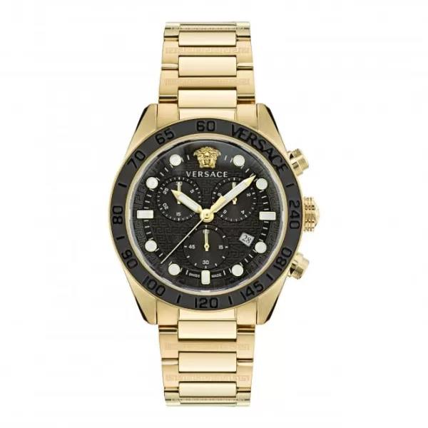 Gents Greca Dome Gold-Tone Watch VE6K00523