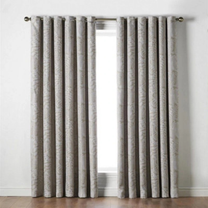 Image of Alan Symonds Ferndown Blackout Curtains Cream 90X90" Thermal Efficient Ring Top Header