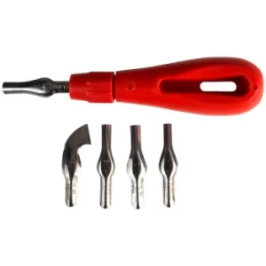 Image of Major Brushes Lino Cutter Handle with 5 Cutters
