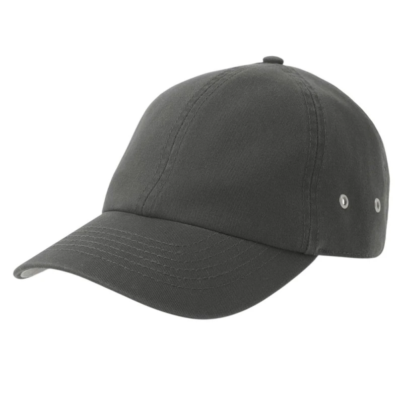 Image of Atlantis Mens Action-S 6 Panel Chino Unstructured Baseball Cap in Dark Grey Dark Grey Male One Size