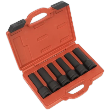 image of Sealey 6 Piece 3/4" Drive Deep Bi Hexagon and Torx Impact Socket Set 3/4"