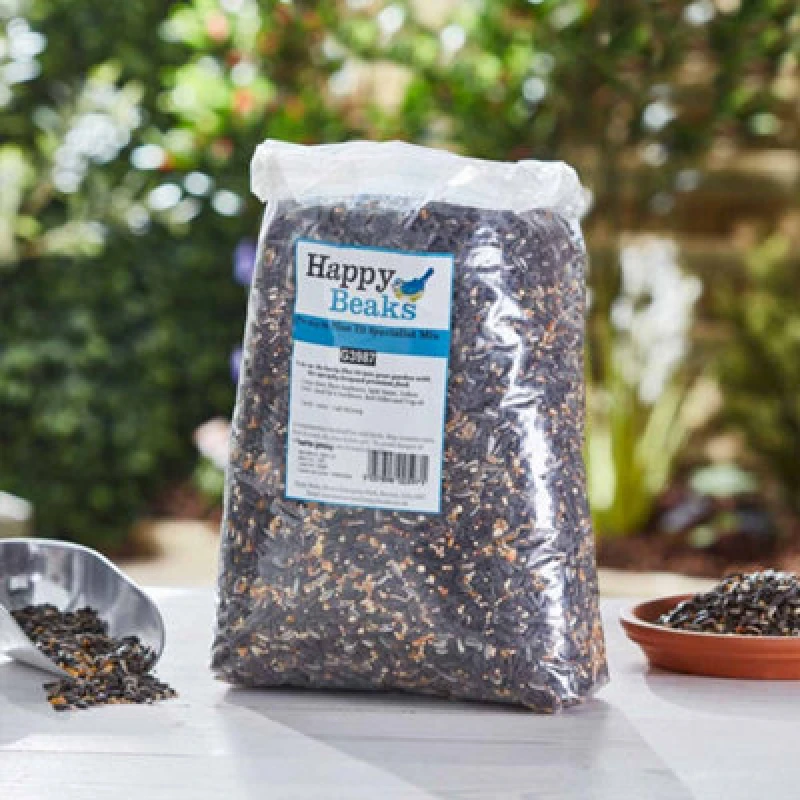 Image of Garden Gear Happy Beaks Premium Blue Tit Specialist Bird Seed Food Mix (5Kg) High Energy Feed For Wild Birds