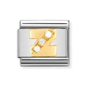 image of Nomination Classic Gold & CZ Letter Z Charm