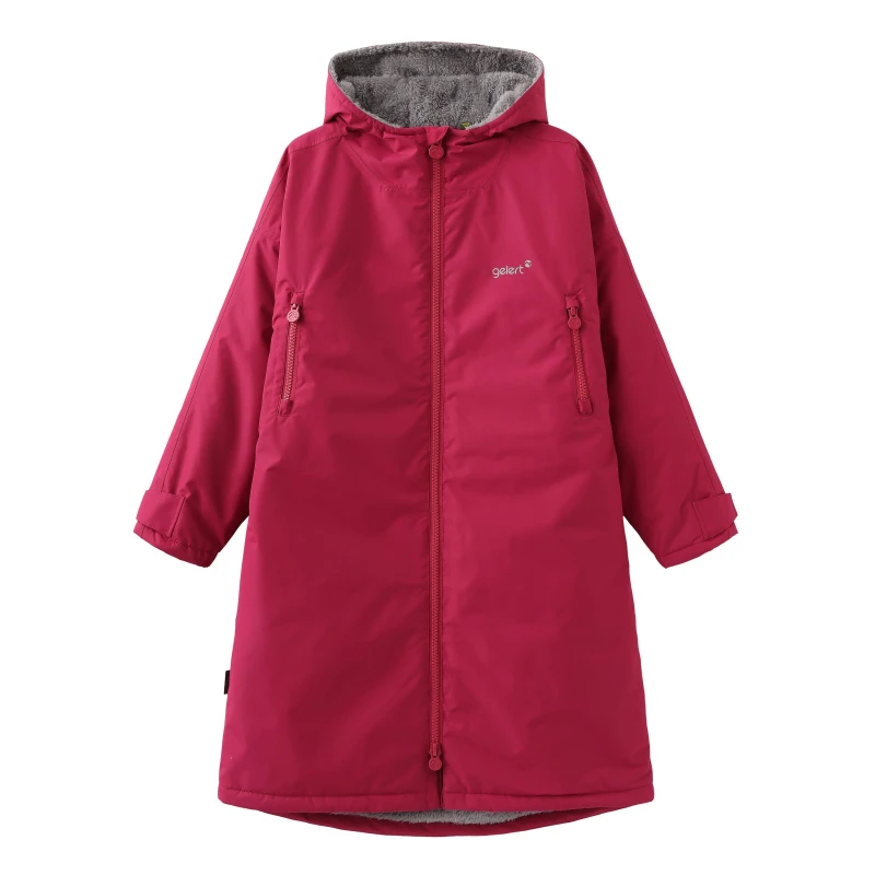 Image of Gul Unisex Kids Gelert Waterproof Fleece Lined Long Sleeve Oversized Fit Insulated Robe Pink09 unisex 5-9 Years